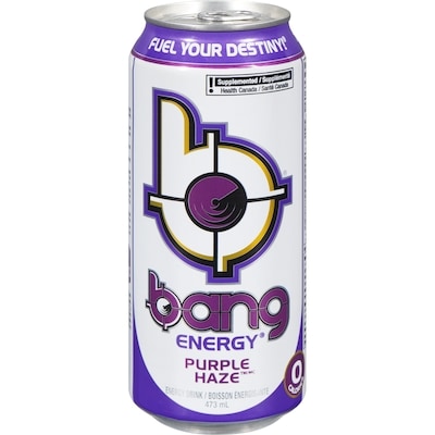Bang Boisson énergisante zéro sucre purple haze paquet de 12 12x473.0 ml, 0,41 $/100ml