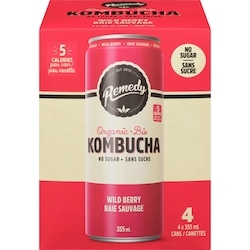 Remedy Kombucha Organic Wild Berry 4x355.0 ml, $0.60/100ml