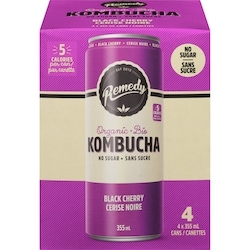 Remedy Kombucha bio cerise noire 4x355.0 ml, 0,49 $/100ml
