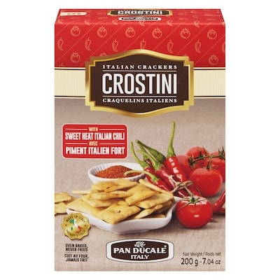 Pan Ducale Italian Crackers Crostini With Sweet Heat Italian Chili 200 g, $1.90/100g