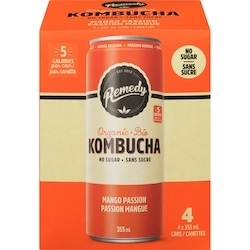 Remedy Kombucha bio passion mangue 4x355.0 ml, 0,46 $/100ml