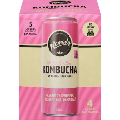 Remedy Kombucha Organic Raspberry Lemonade 4x355.0 ml, $0.49/100ml