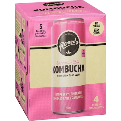 Kombucha bio limonade aux framboises