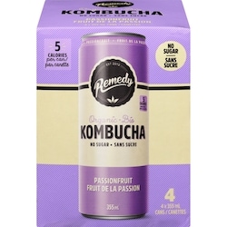 Remedy Kombucha bio fruit de la passion 4x355.0 ml, 0,63 $/100ml