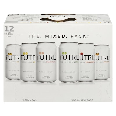 Nutrl Vodka Beverage (ID required at pick-up) 12x355.0 ml, $0.75/100ml