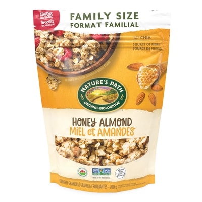 Nature’s Path Granola biologique sans gluten Miel et amandes 700 g, 2,21 $/100g