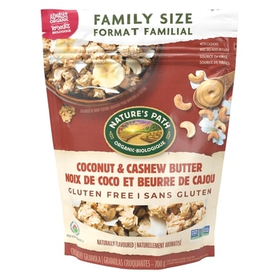 Nature’s Path Granola biologique sans gluten Noix de coco et de cajou 700 g, 2,21 $/100g