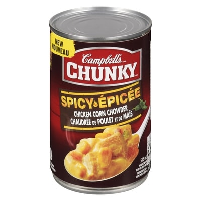 Campbell’s Chunky chaudrée de poulet et de maïs épicée 515 ml, 0,58 $/100ml