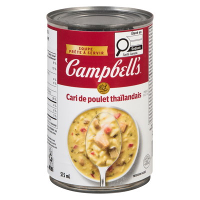 Campbell’s Cari de poulet thaïlandais 515 ml, 0,39 $/100ml