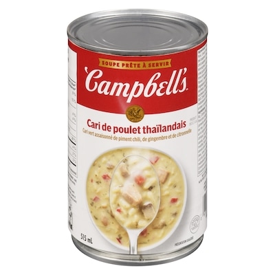 Campbell’s Cari de poulet thaïlandais 515 ml, 0,43 $/100ml