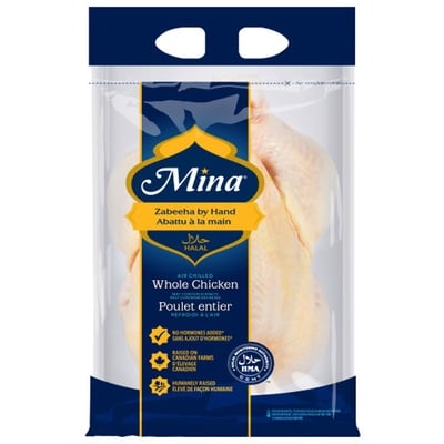 Mina Halal Whole Chicken Bag $9.90/1kg $4.49/1lb