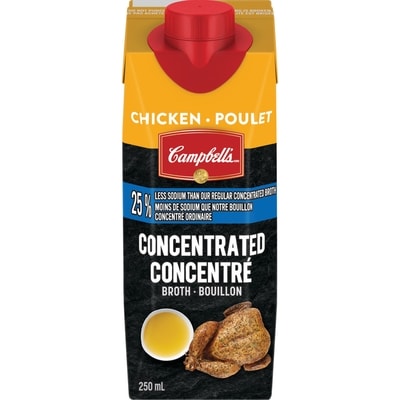 Campbell's Concentrated Broth Chicken Less Sodium 250 ml, $0.60/100ml