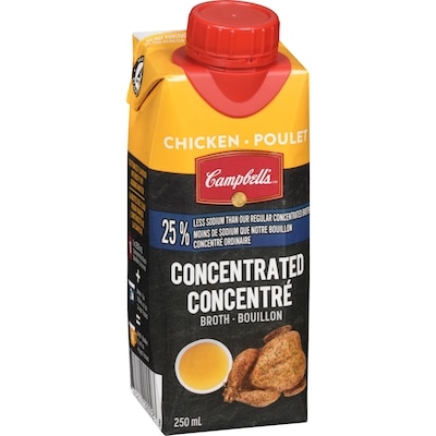 Concentré bouillon poulet moins de sodium