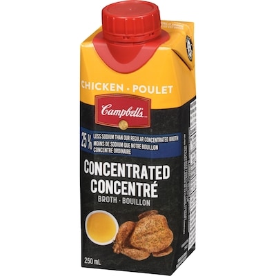 Concentré bouillon poulet moins de sodium