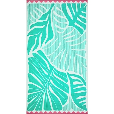 Life at Home Beach Towel - Leaves 1 ea, $20.00/1ea