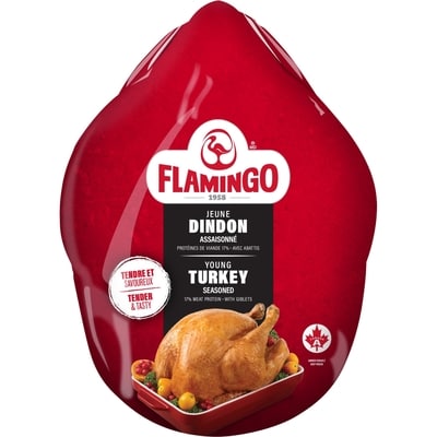Flamingo Jeune dindon congelé, assaisonné 7-9 KG 6,61 $/1kg 3,00 $/1lb