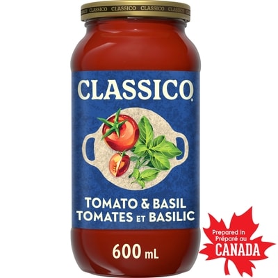 Classico Sauce pour pâtes tomate et basilic 600 ml, 0,55 $/100ml