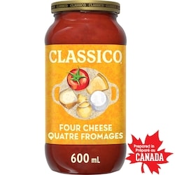 Classico Pot de sauce pour pâtes quatre fromages 600 ml, 0,50 $/100ml