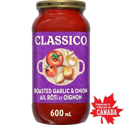 Classico Roasted Garlic & Onion Pasta Sauce 600 ml, $0.55/100ml