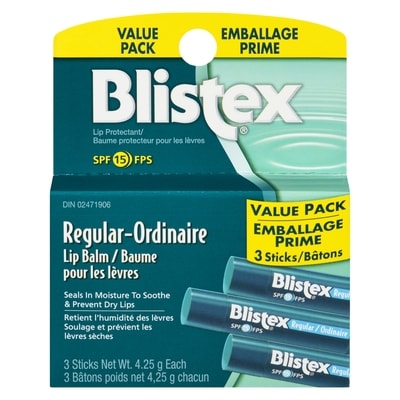 Blistex Lip Balm Regular Spf 15 Value Pack 12.75 g, $54.82/100g