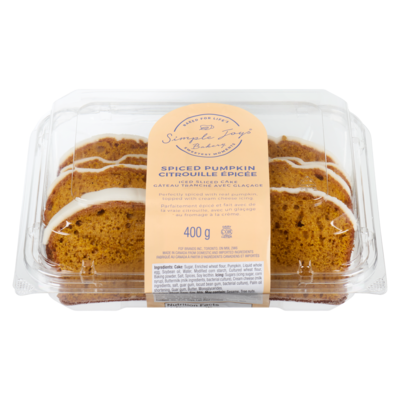 Simple Joy Gâteau tranché avec glaçage citrouille épicée 400 g, 1,25 $/100g