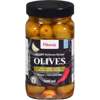 Pilaros Spicy Green Olives Pitted 500 g, $1.16/100g