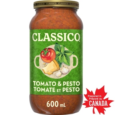 Classico Sauce pour pâtes tomate et pesto 600 ml, 0,50 $/100ml