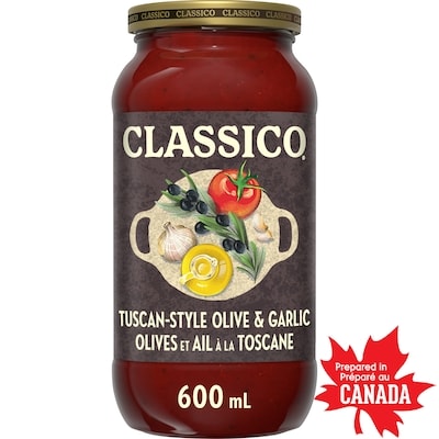 Classico Sauce pour pâtes olives et ail à la toscane 600 ml, 0,55 $/100ml