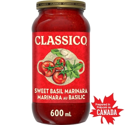 Classico Sweet Basil Marinara Pasta Sauce 600 ml, $0.83/100ml