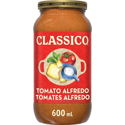 Classico Sauce pour pâtes tomates alfredo 600 ml, 0,50 $/100ml