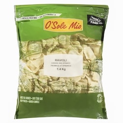 O’Sole Mio Ravioli fromage et épinards format familial 1.4 kg, 0,64 $/100g