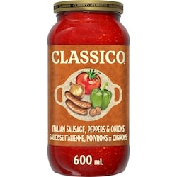 Classico Sauce pour pâtes saucisse italienne 600 ml, 0,50 $/100ml