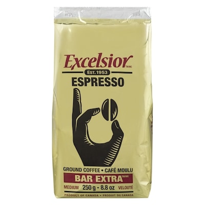 Excelsior Bar Extra Ground Coffee Espresso Medium 250 g, $2.80/100g
