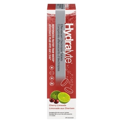 Hydralyte Effervescent Electrolyte Tablets Cherry Limeade 20 ea, $0.85/1ea