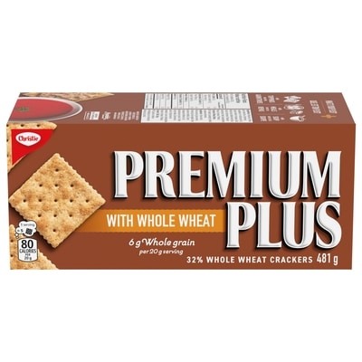 Christie Premium Plus, Whole Wheat Crackers, Canada's favourite soda cracker brand 481 g, $1.14/100g