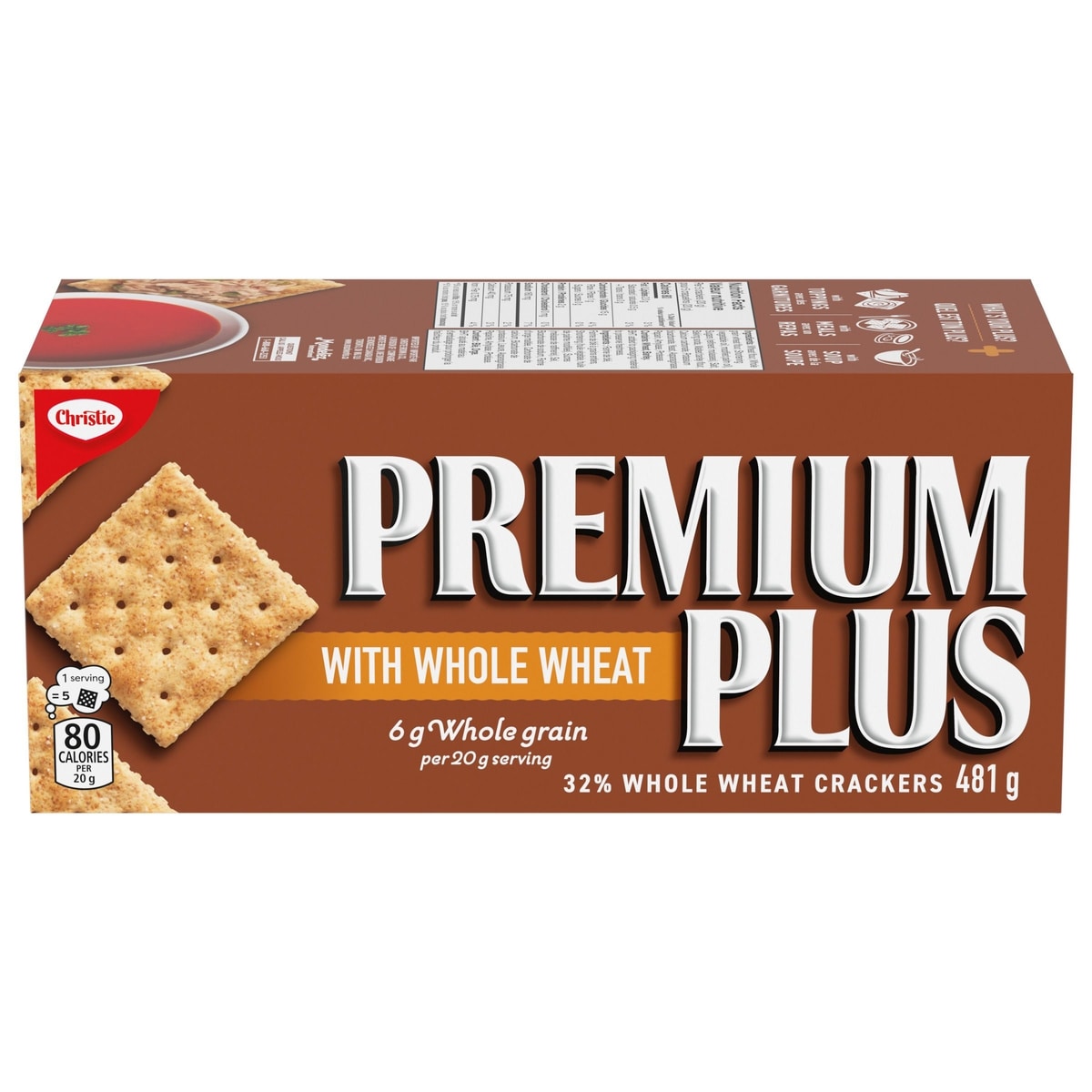 Christie Premium Plus, Whole Wheat Crackers, Canada's favourite soda cracker brand 481 g, $1.04/100g