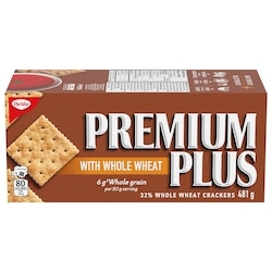 Christie Premium Plus, Whole Wheat Crackers, Canada's favourite soda cracker brand 481 g, $1.14/100g