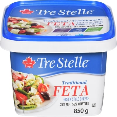 Tre Stelle Traditional Feta Cheese 850 g, $2.12/100g