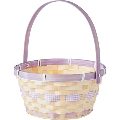 null Round Bamboo Spring Basket - Purple 1 ea, $3.00/1ea