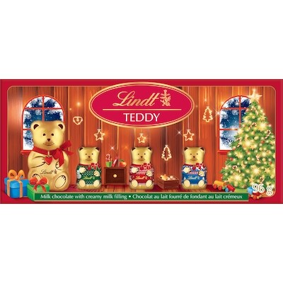 Lindt Boîte de chocolats au lait TEDDY de Noël 96 g, 10,41 $/100g