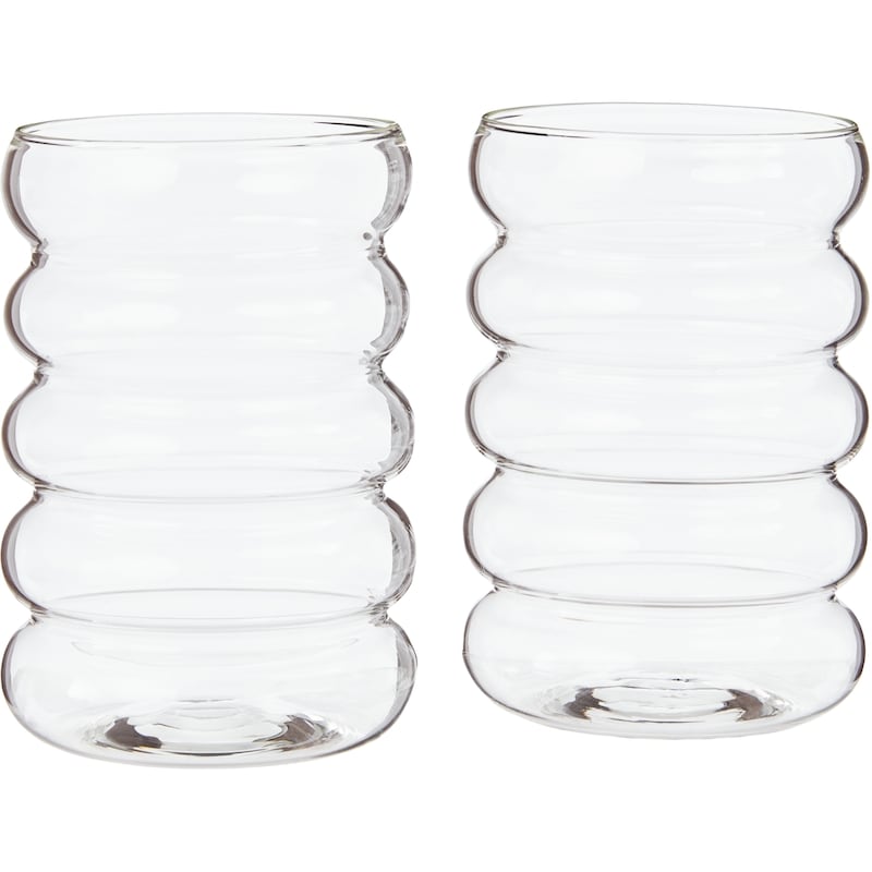Borosilicate Bubble Glasses 2 Piece Set