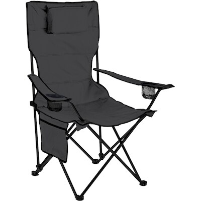 Everyday Essentials Chaise pliante légère à haut dossier – gris charbon 1 ea, 34,00 $/1ch
