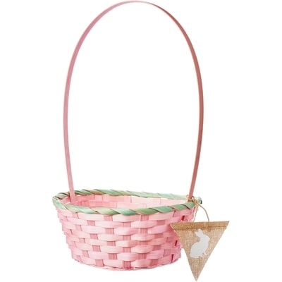 null Oval Bamboo Easter Basket - Pink 1 ea, $3.00/1ea
