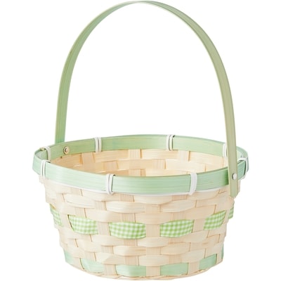 null Round Bamboo Spring Basket - Green 1 ea, $3.00/1ea