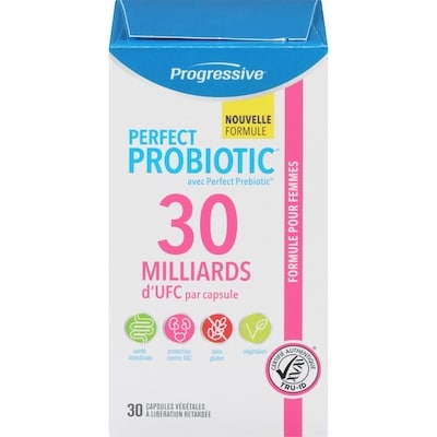 Progressive Perfect probiotic 30 milliards d'ufc par capsule formule pour femmes 30 ea, 1,62 $/1ch