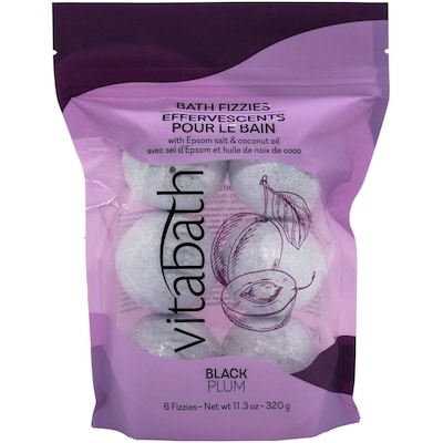 Vitabath Fizzies de bain à la prune noire 1 ea, 9,99 $/1ch