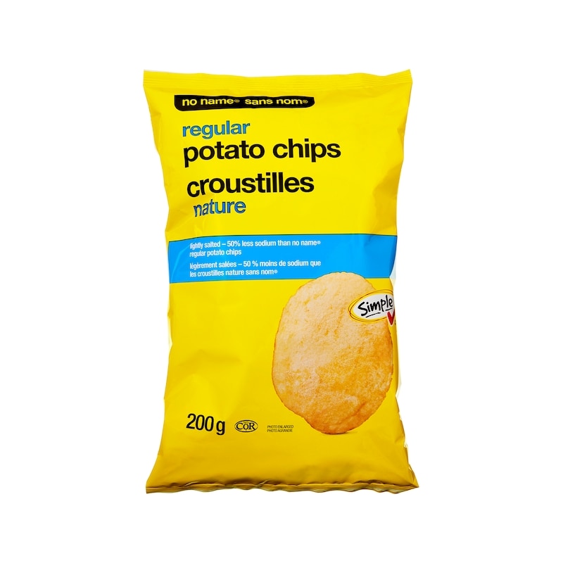 Regular Potato Chips Less Salt