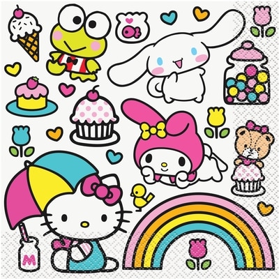 Unique 16 Hello Kitty Lunch Napkins 16 ea, $0.22/1ea