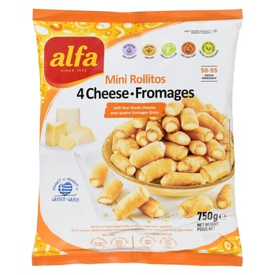 ALFA Mini rollitos 4 fromages avec quatre fromages grecs 750 g, 1,13 $/100g