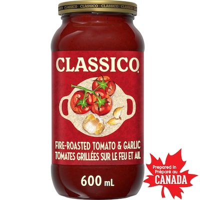 Classico Sauce pour pâtes tomates grillées sur le feu et ail 600 ml, 0,83 $/100ml